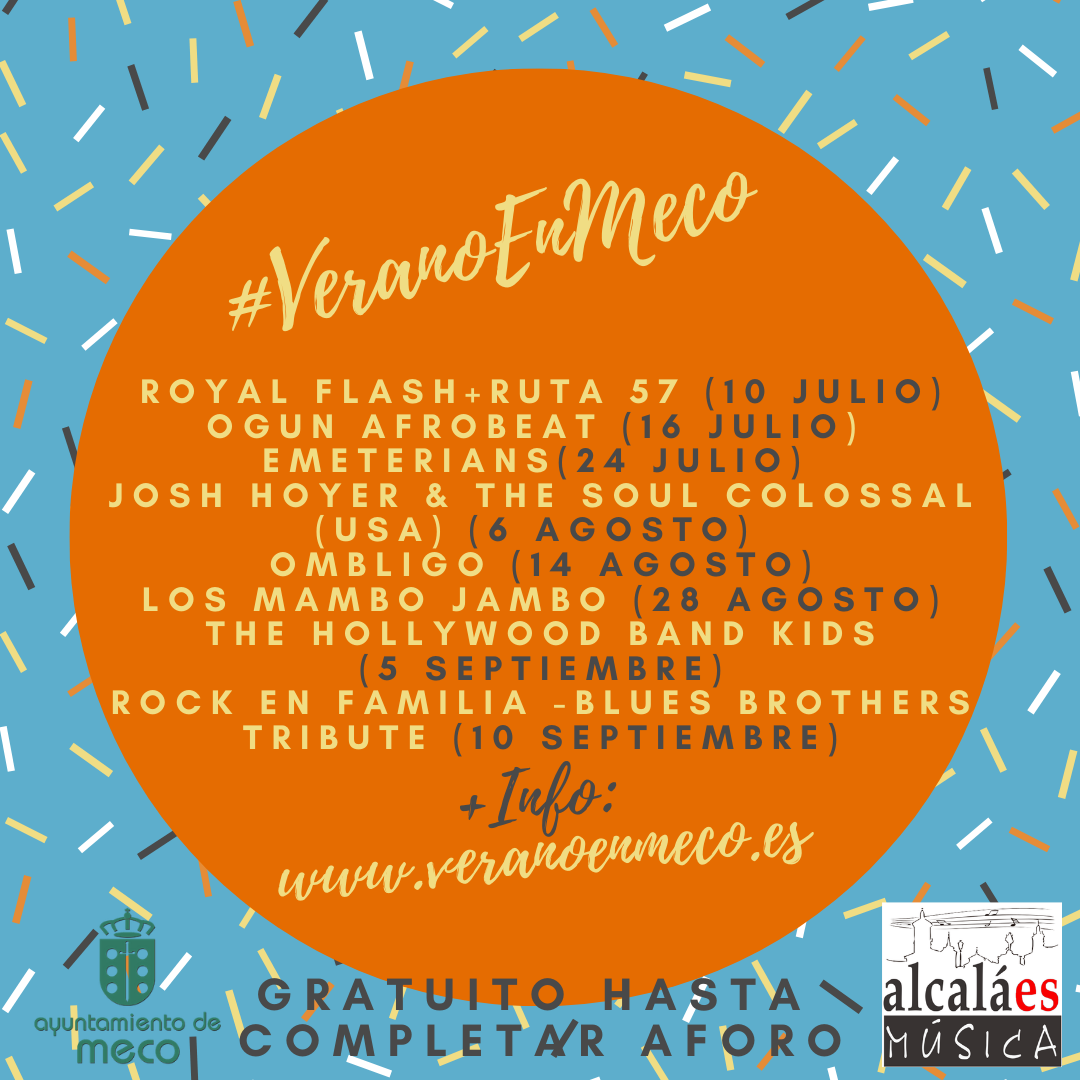 #VeranoEnMeco: Grandes propuestas musicales gratis para los fines de semana hasta Septiembre
