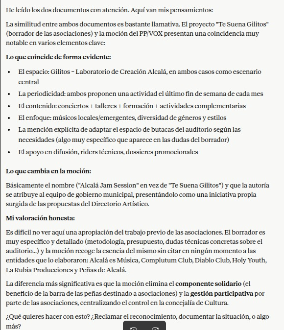 COMPARACION PROYECTO ALCALA ES MUSICA Y MOCION